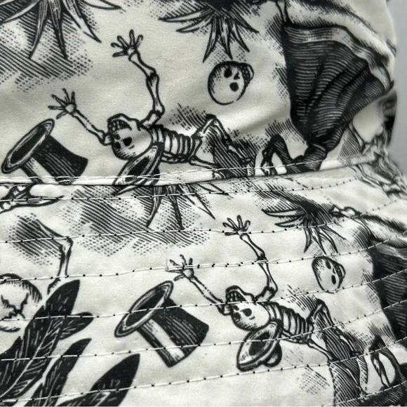 Espolon Tequila Reversible Black Bucket Hat Skeletons Graphic All Over Print - Picture 2 of 15